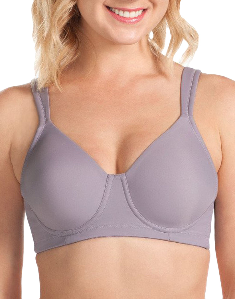 Dusty Lavendar Front Leading Lady The Brigitte Full Coverage Wirefree Molded Padded Seamless Bra Dusty Lavender 5042
