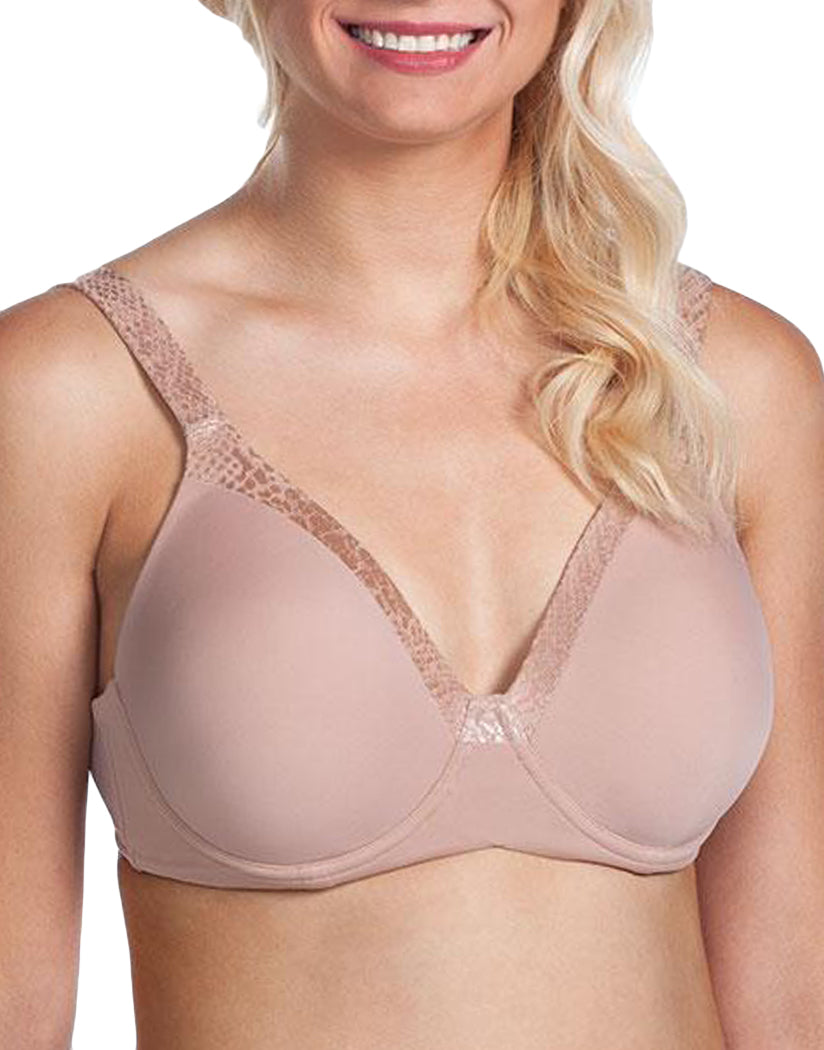 Warm Taupe Front Leading Lady The Brigitte Luxe Full Figure Wirefree T-Shirt Bra Warm Taupe 5211