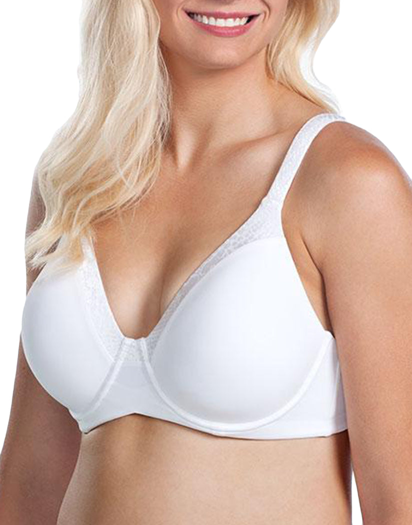 White Front Leading Lady The Brigitte Luxe Full Figure Wirefree T-Shirt Bra White 5211