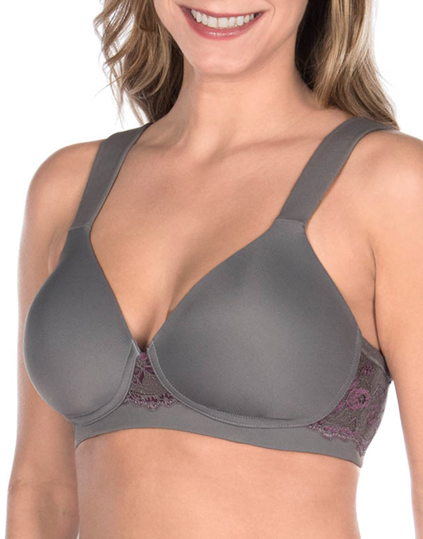 Storm Grey Front Leading Lady Brigitte Lace Underwire Padded Comfort Bra Storm Grey 5214
