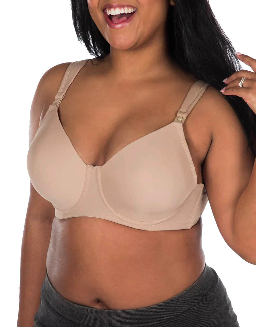 Warm Taupe Front Leading Lady Cool Fit Underwire Nursing Bra 4056