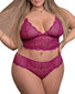 Cranberry Front Exposed Cranberry Crush Bralette & Cheeky Panty Set M136