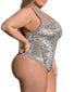 Platinum Side Exposed Velvet Moon Bodysuit M143