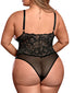 black back Exposed Risque Business Teddy M222