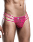 Hot Pink Side MOB Triple Lace G-String Underwear MBL10
