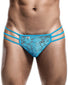 Turquoise Front MOB Triple Lace G-String Underwear MBL10