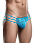 Turquoise Side MOB Triple Lace G-String Underwear MBL10