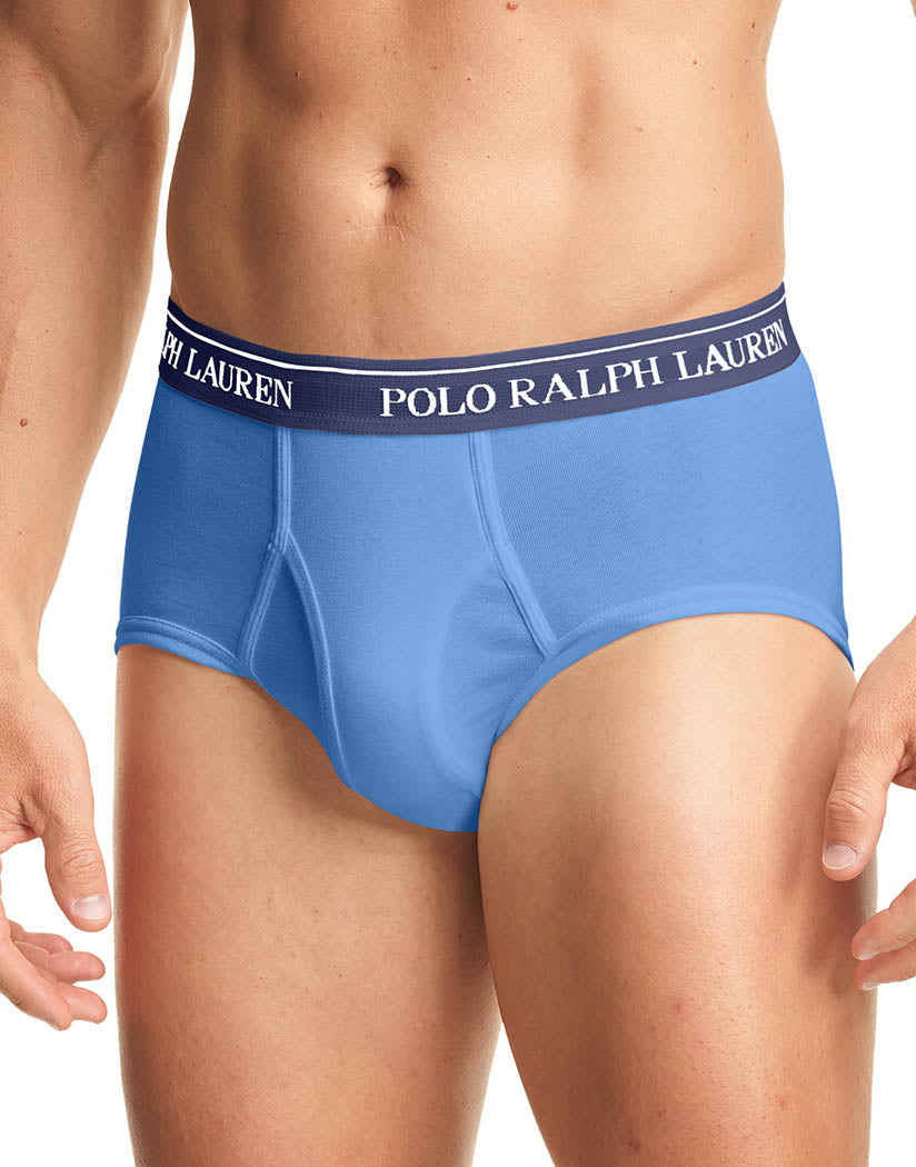 Aerial Blue/ Rugby Royal/ Cruise Navy/ Cruise Navy Front Polo Ralph Lauren 4-Pack Classic Fit Brief with Wicking RCF3P4