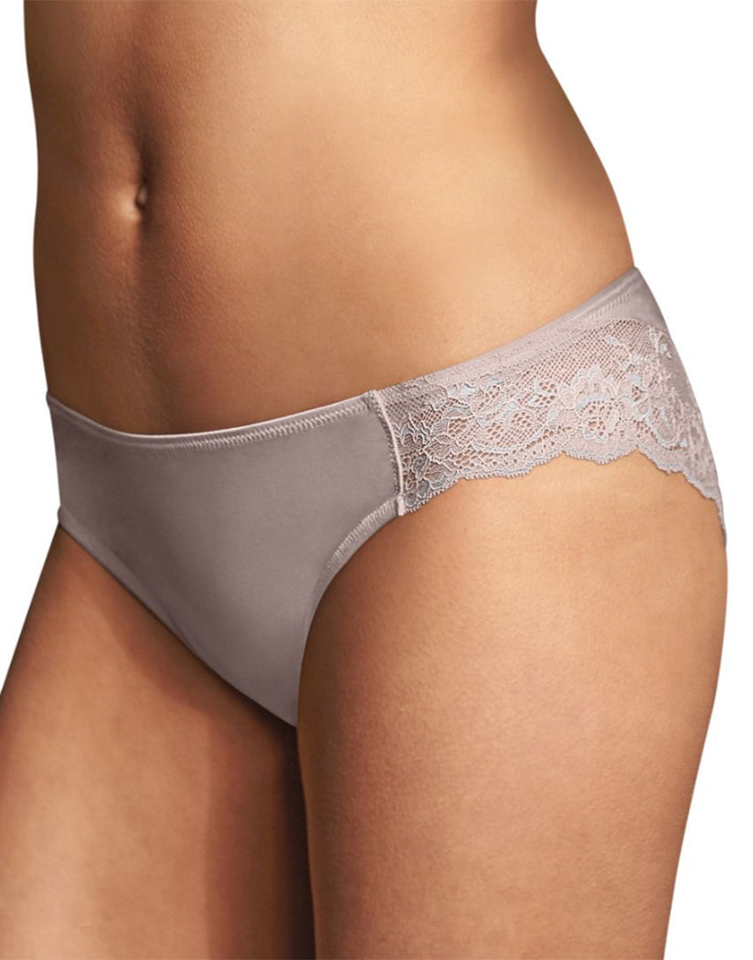 Evening Blush w/Silver Front Maidenform Comfort Devotion Lace Back Tanga Thong