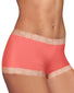 Coral Punch w/Coral Antiquity Front Maidenform Microfiber and Lace Boyshort 40760