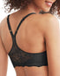 Black Back Maidenform One Fab Fit Front Closure Lace T-Back Bra - 07112