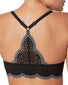 Black with Eiffel Grey Back Maidenform One Fab Fit Front Closure Lace T-Back Bra 07112