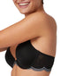 Black with Eiffel Grey Front Maidenform One Fab Fit Front Closure Lace T-Back Bra 07112