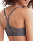 Steel Grey Back Maidenform One Fab Fit Front Closure Lace T-Back Bra - 07112