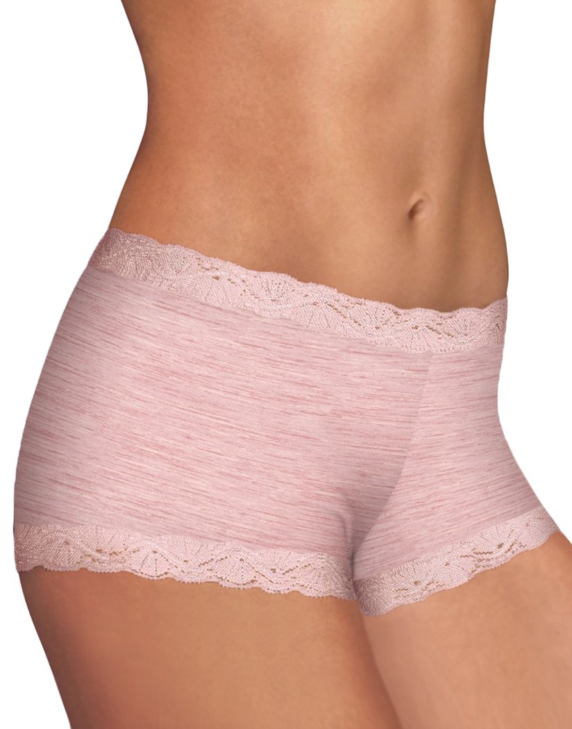 Maidenform Women's Cotton Boyshort Underwear with Lace, Full