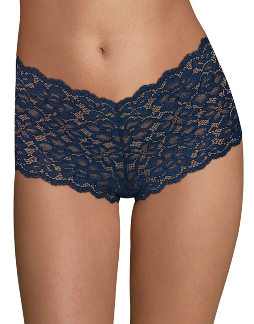 Navy Front Maidenform Sexy Must Haves Lace Cheeky Boyshort DMCLBS