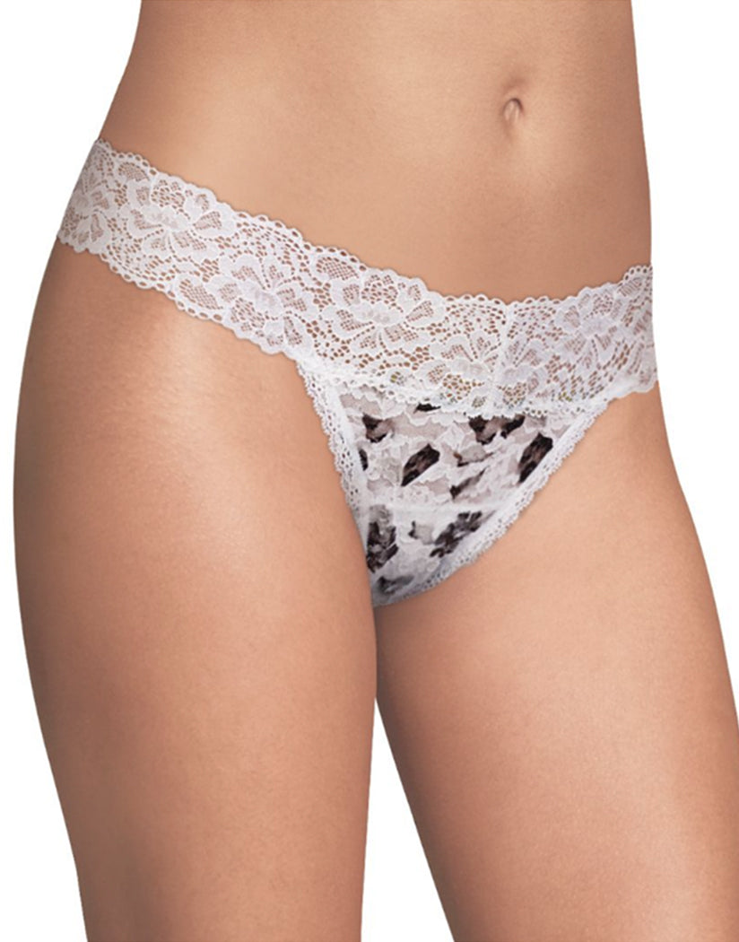 Morning Open Floral/White Front Maidenform Sexy Must Haves Lace Thong DMESLT