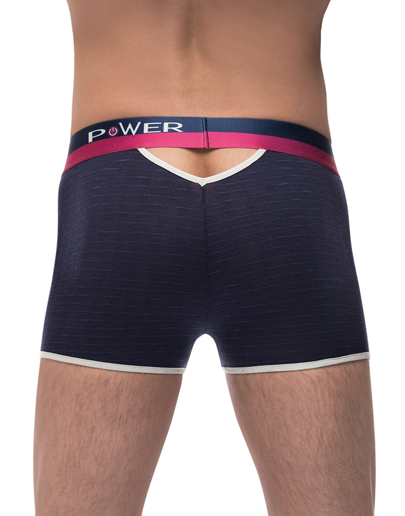 Navy Back Male Power French Terry Cutout Short