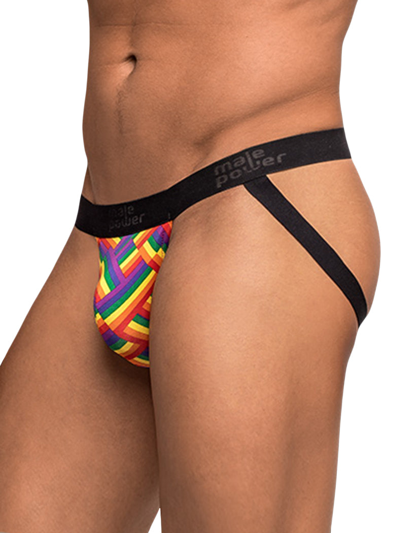 Male Power Pride Fest Jock Underwear Rainbow Herringbone 389