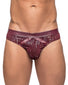 Burgundy Front Male Power Dazzle Insert Thong 413-242
