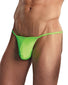 Lime Front Male Power Euro Male Spandex Pouch G String Lime PAK-870