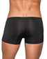 Black Back Male Power Seamless Sleek Short with Sheer Pouch Black SMS-006
