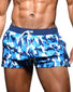 Multi Front Andrew Christian Blue Camo Snap Swim Shorts 7914