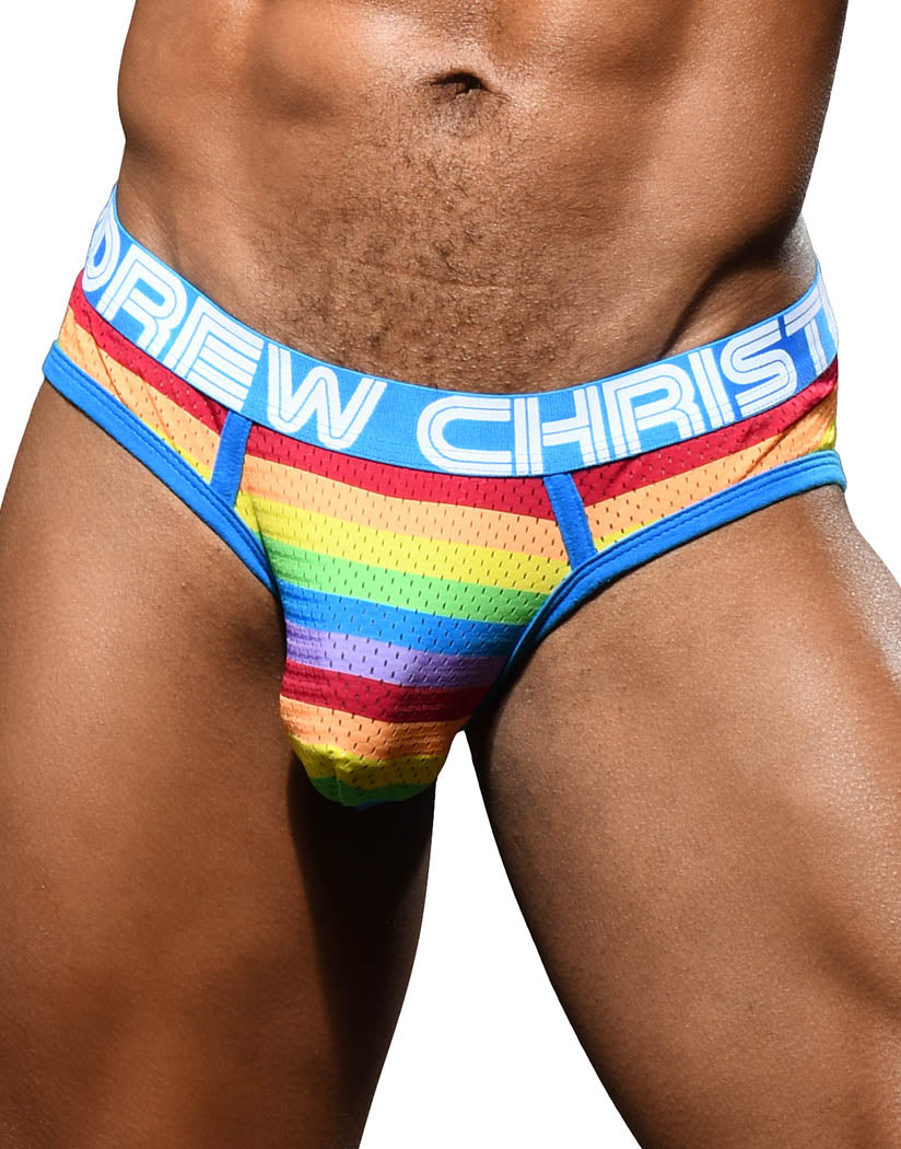Multi Front Andrew Christian Pride Mesh Brief w/ Almost Naked 92399