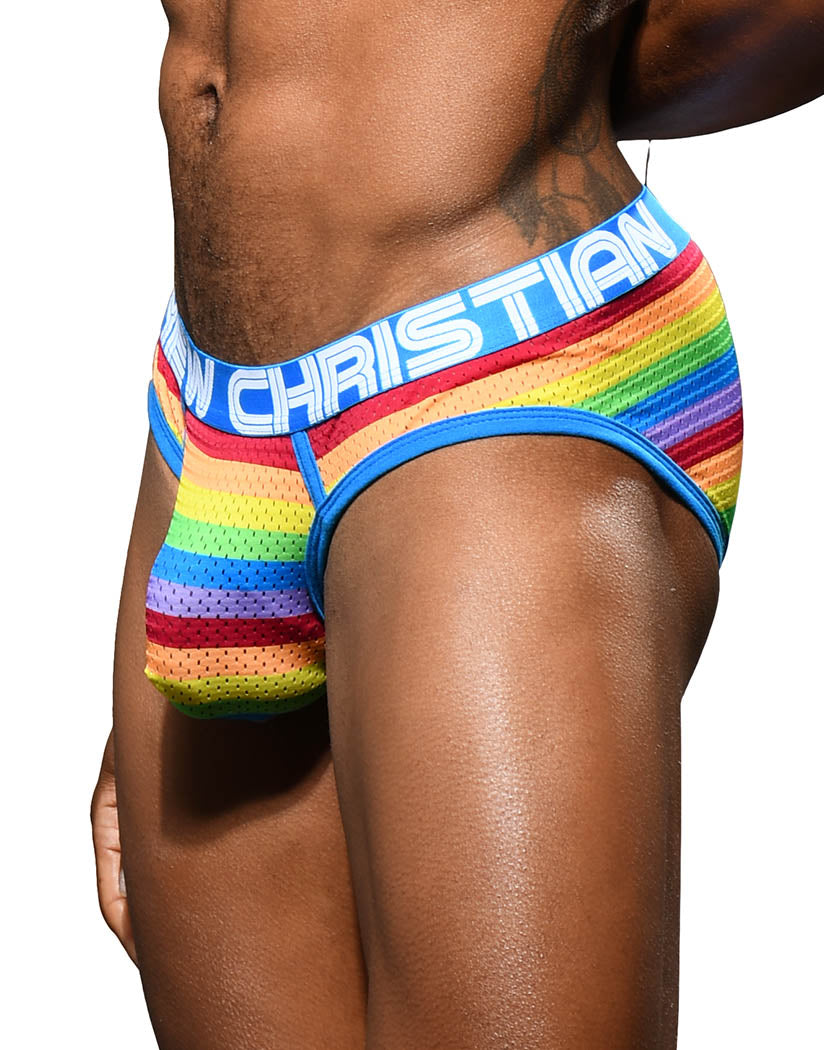 Multi Side Andrew Christian Pride Mesh Brief w/ Almost Naked 92399