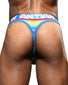 Multi Back Andrew Christian Pride Mesh Thong w/ Almost Naked 92401