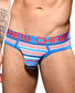 Multi Front Andrew Christian Shore Stripe Brief w/ Almost Naked 92406