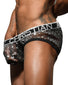 Black/Silver Side Andrew Christian Metallic Stars Mesh Brief w/ Almost Naked 92444