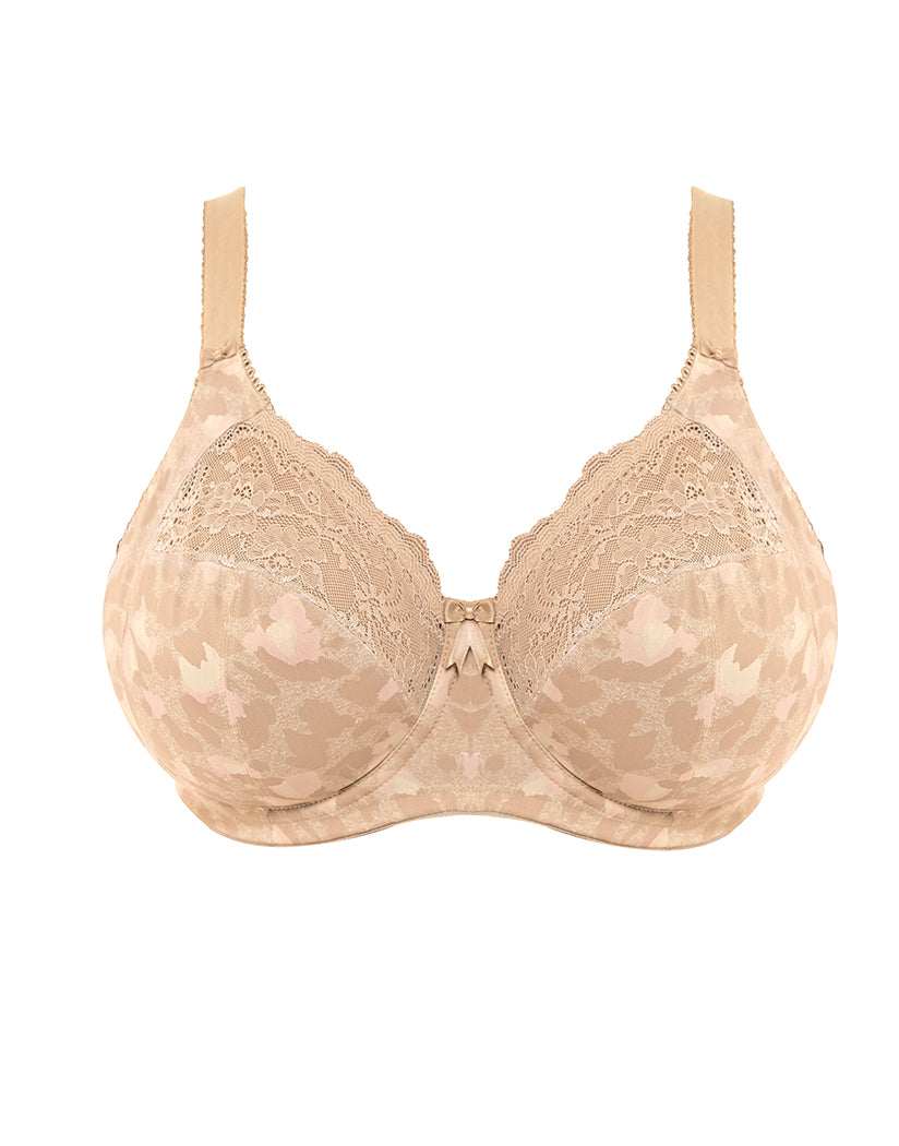 Toasted Almond Front Elomi Morgan Full Figure Underwire Banded Stretch Bra EL4110