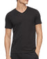 Black Front Calvin Klein 3-Pack Core Cotton Classics Slim V-Neck T-Shirt NB1177