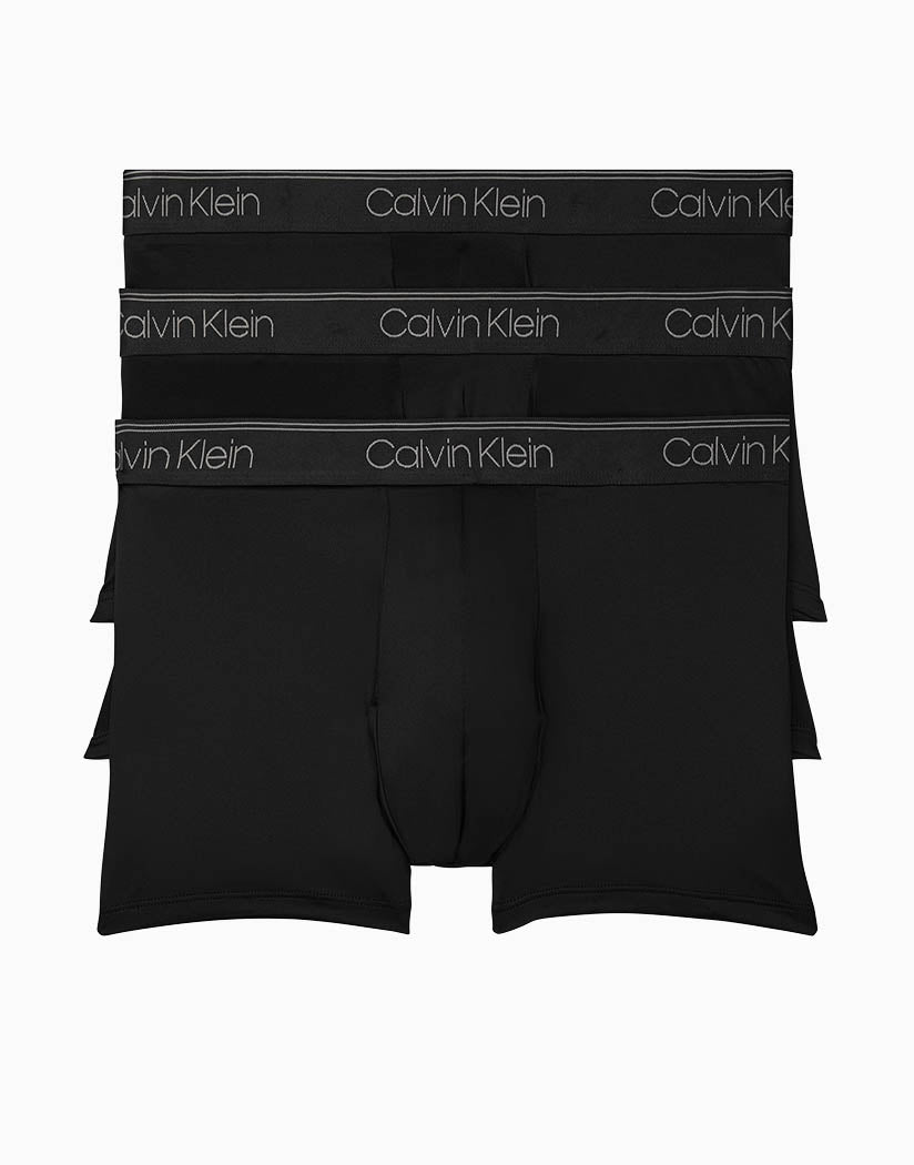 Black Front Calvin Klein Micro Stretch Wicking 3 Low Rise Trunk NB2569