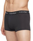 black side Calvin Klein Cotton Stretch Wicking 3 Pack Low Rise Trunk NB2614