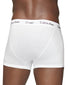 white back Calvin Klein Cotton Stretch Wicking 3 Pack Low Rise Trunk NB2614