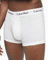 white side Calvin Klein Cotton Stretch Wicking 3 Pack Low Rise Trunk NB2614