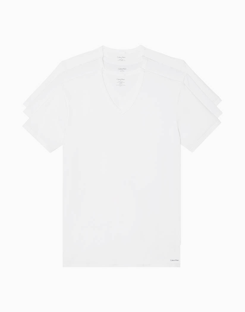 Calvin Klein Cotton Stretch Wicking V-Neck Shirt 3-Pack White