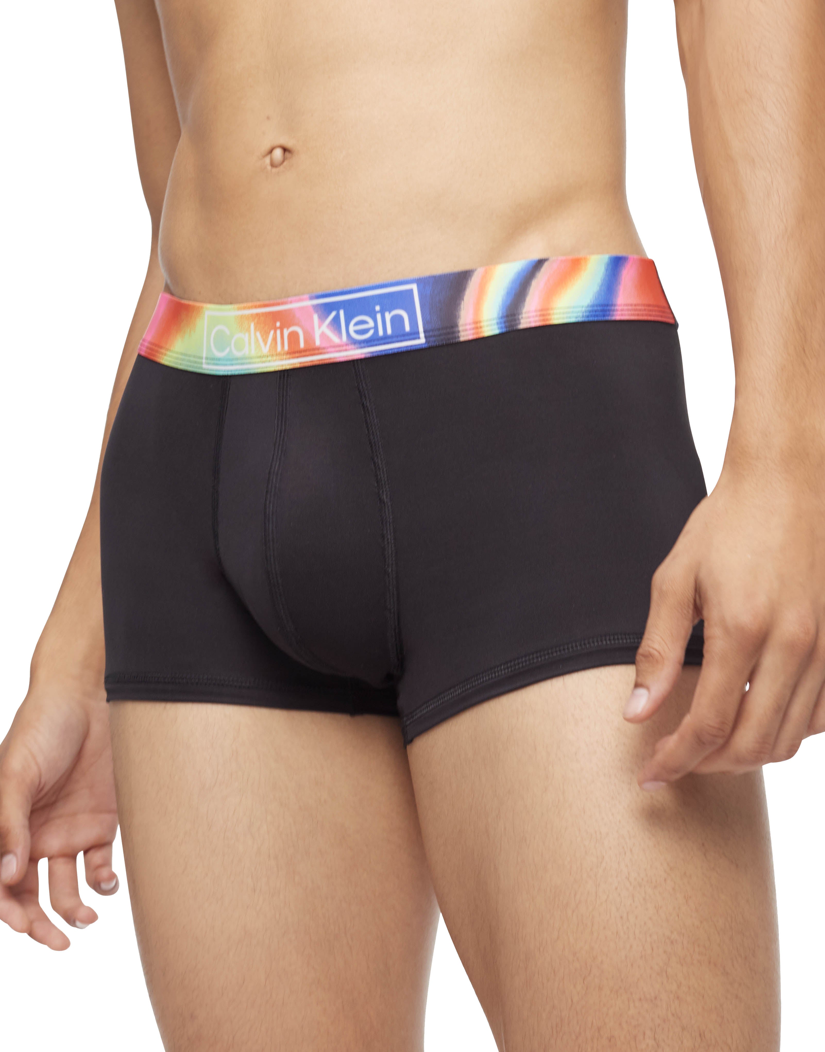 Black Front Calvin Klein Reimagined Heritage Pride Micro Low Rise Trunk NB3156