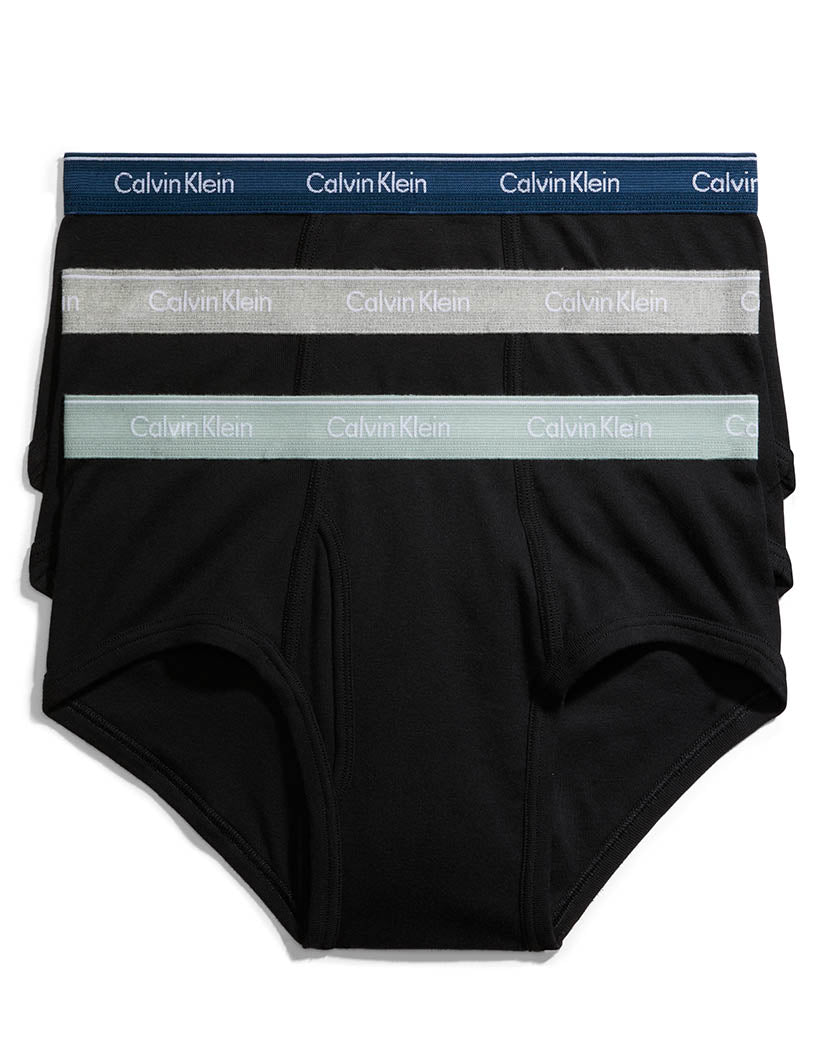 Black W/ Classic Navy/ Sage Meadow/ Grey Heather WB's Flat Calvin Klein Cotton Classics 3-Pack Brief NB3999