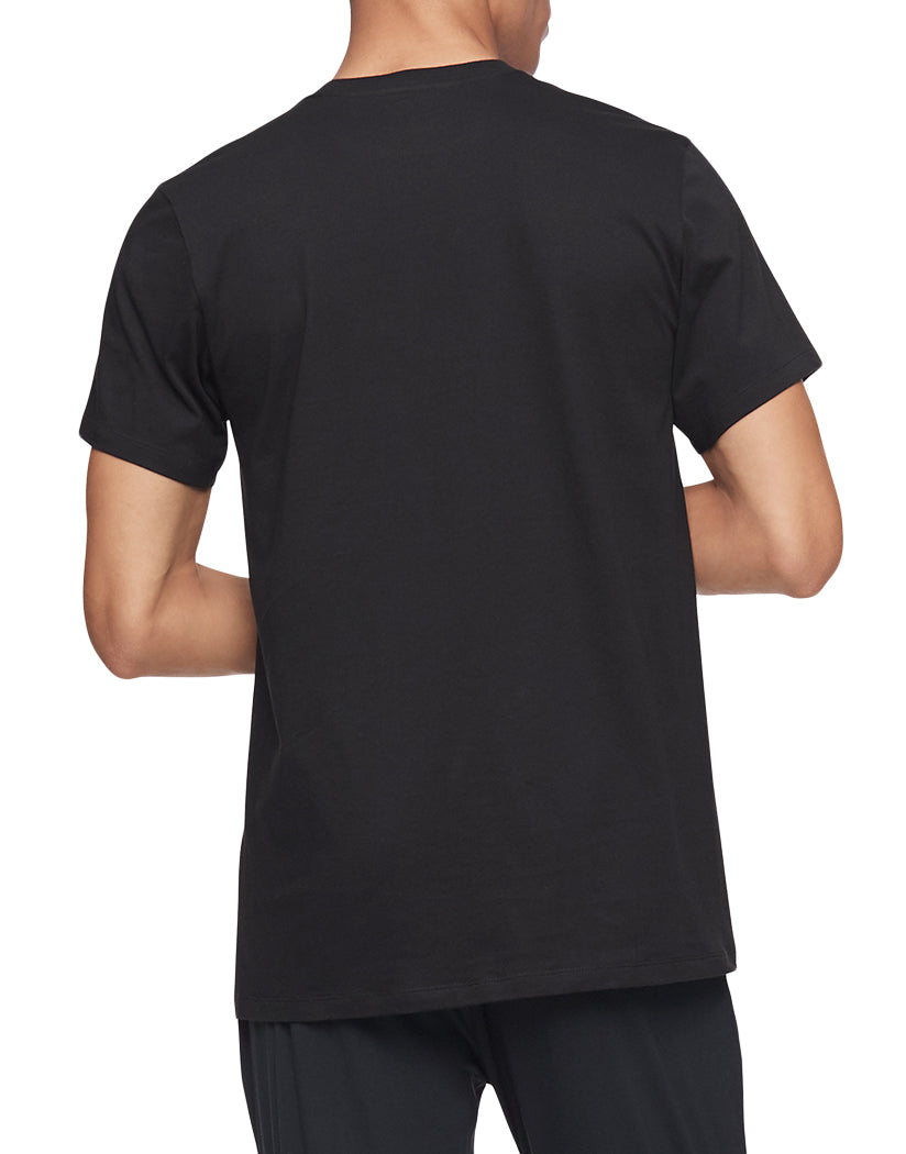 Black Back Calvin Klein Cotton Classics 3 Pack Short Sleeve Crew Neck T-Shirt NB4011