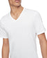 White Side Calvin Klein Cotton Classics 3 Pack Slim Fit Short Sleeve V Neck T-Shirt NB4014