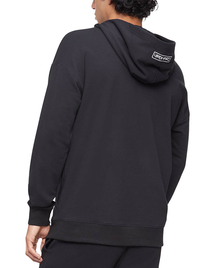 Black Back Calvin Klein Reimagined Heritage Long Sleeve Hoodie NM2270