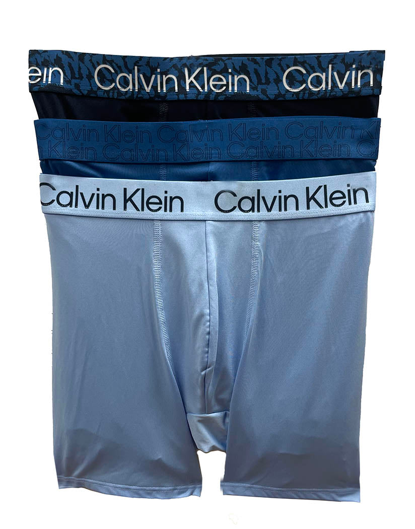 Shoreline w Painted Leopard WB/Delft w Stacked Logo WB/Wedgewood w Shoreline Logo Flat Calvin Klein Printed WB Micro Boxer Brief Variety NP2470O