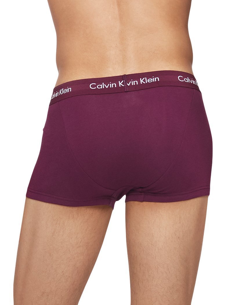 Jet Grey/Raisin Torte/Grey Stripe Back Calvin Klein 3-Pack Cotton Stretch Fashion Trunk NU2664