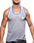 Vintage Heather Front Andrew Christian Phys. Ed. Burnout Tank 2844
