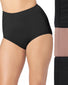 Black/Toasted Almond/Black Front Olga 3-Pack Without A Stitch Microfiber Brief 23173J