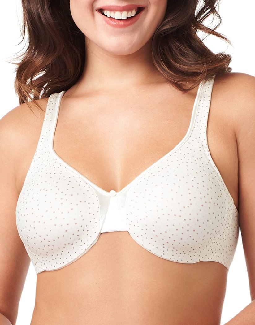 OLGA - STYLE # 35002 BEIGE DOTS 36D Seamless UNDERWIRE NO PADDING BRA