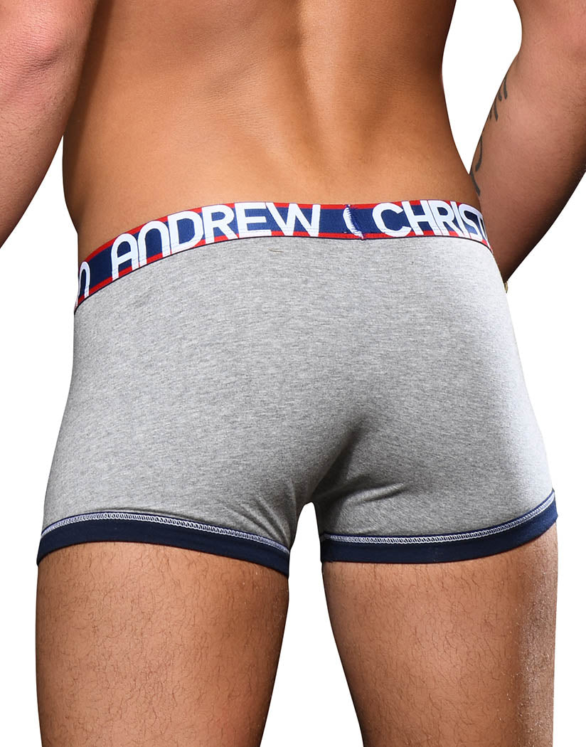 Heather Grey Back Andrew Christian Almost Naked Cotton Boxer 92183